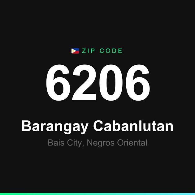 Shareable ZIP code 6206 card for Barangay Cabanlutan