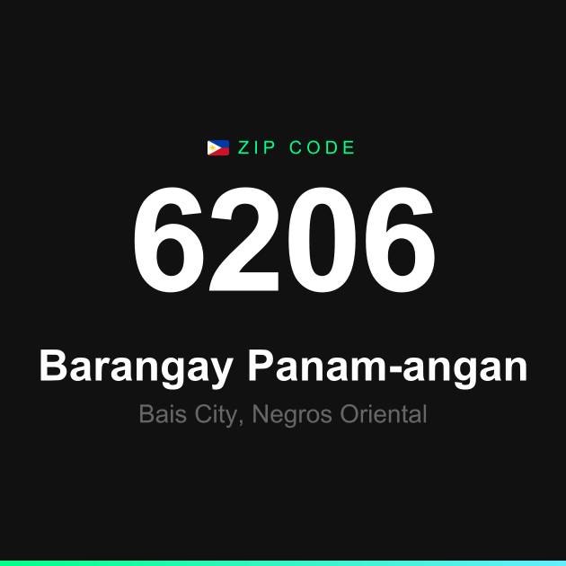 Shareable ZIP code 6206 card for Barangay Panam-angan