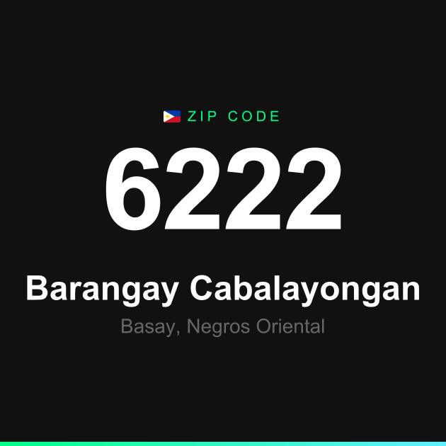 Shareable ZIP code 6222 card for Barangay Cabalayongan