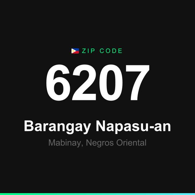 Shareable ZIP code 6207 card for Barangay Napasu-an