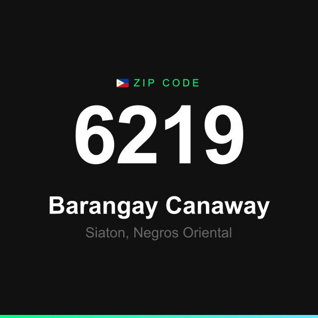 Shareable ZIP code 6219 card for Barangay Canaway
