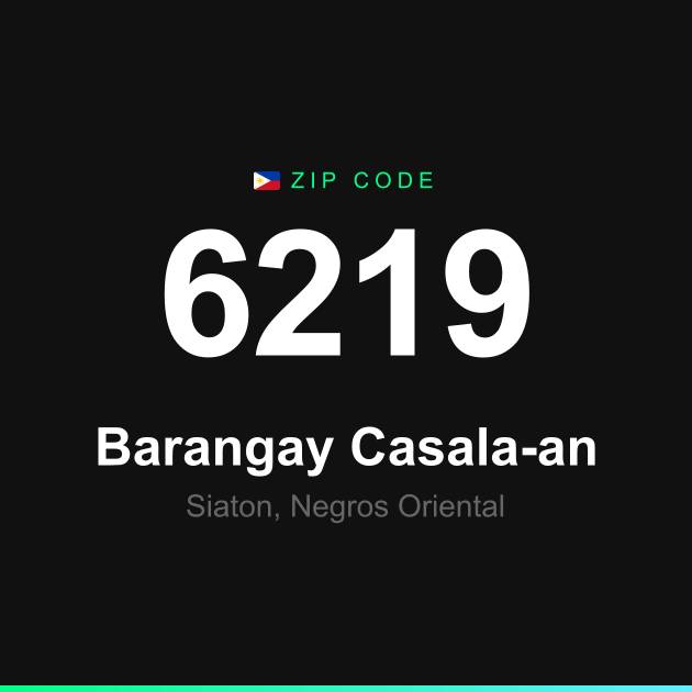 Shareable ZIP code 6219 card for Barangay Casala-an