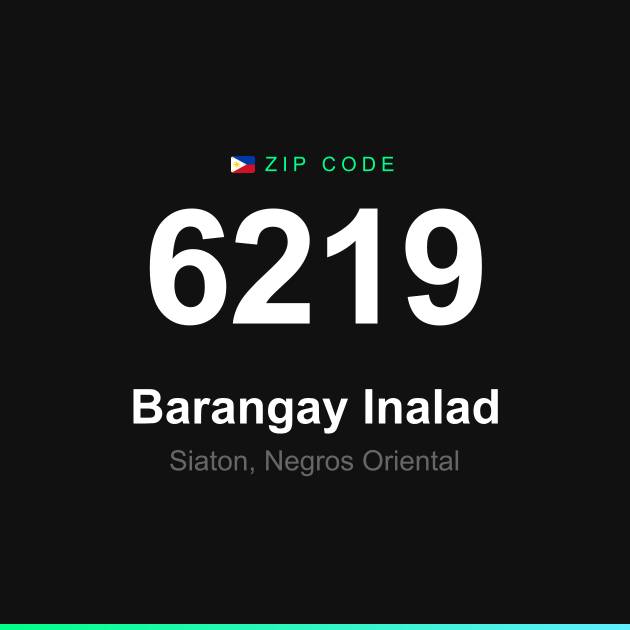 Shareable ZIP code 6219 card for Barangay Inalad