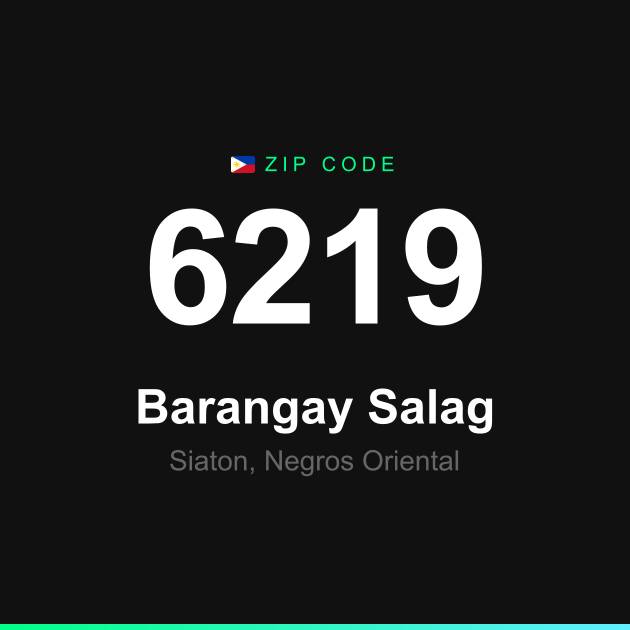 Shareable ZIP code 6219 card for Barangay Salag