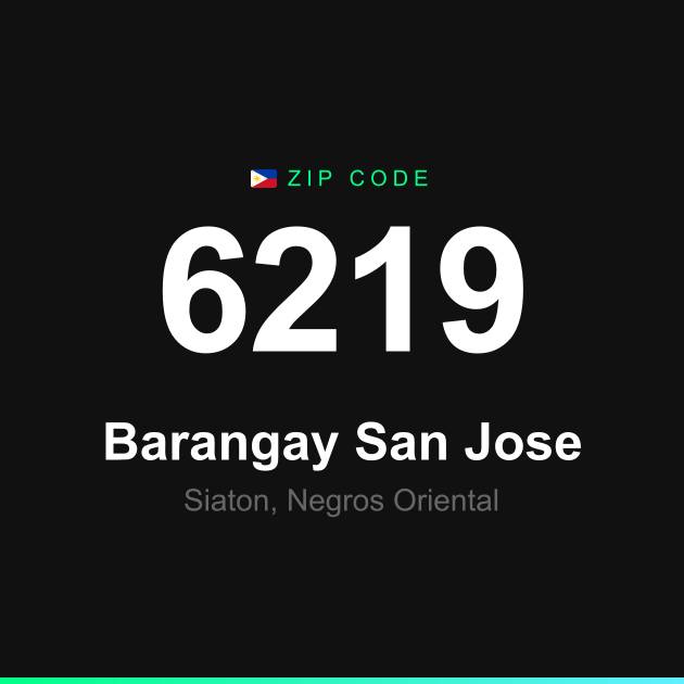 Shareable ZIP code 6219 card for Barangay San Jose
