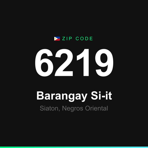 Shareable ZIP code 6219 card for Barangay Si-it