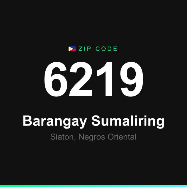 Shareable ZIP code 6219 card for Barangay Sumaliring