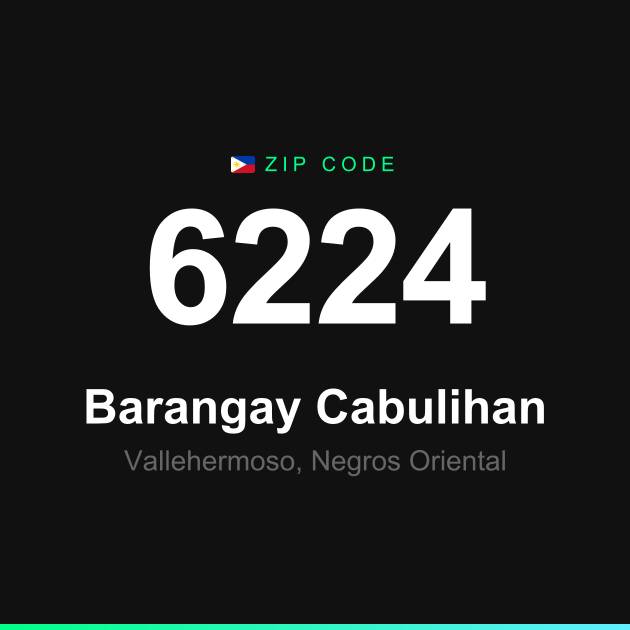 Shareable ZIP code 6224 card for Barangay Cabulihan
