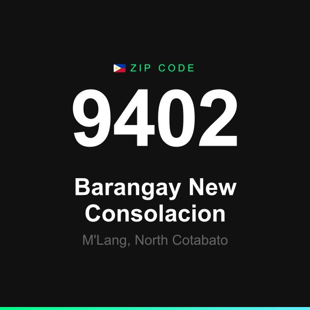 Shareable ZIP code 9402 card for Barangay New Consolacion