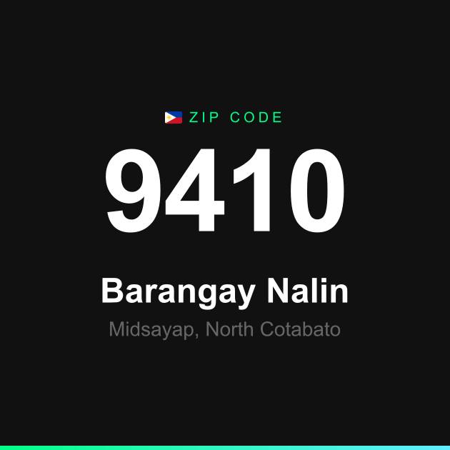 Shareable ZIP code 9410 card for Barangay Nalin