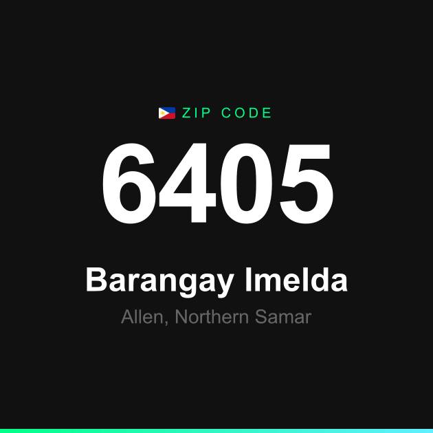 Shareable ZIP code 6405 card for Barangay Imelda