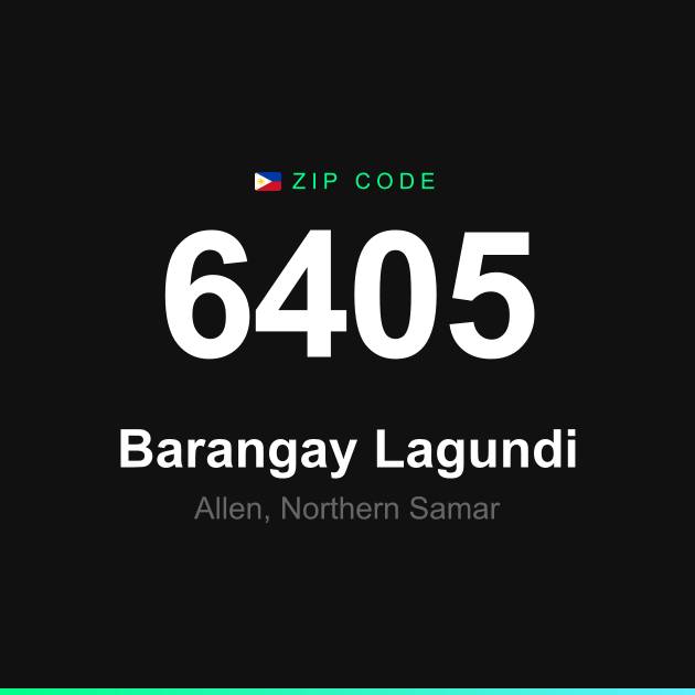 Shareable ZIP code 6405 card for Barangay Lagundi