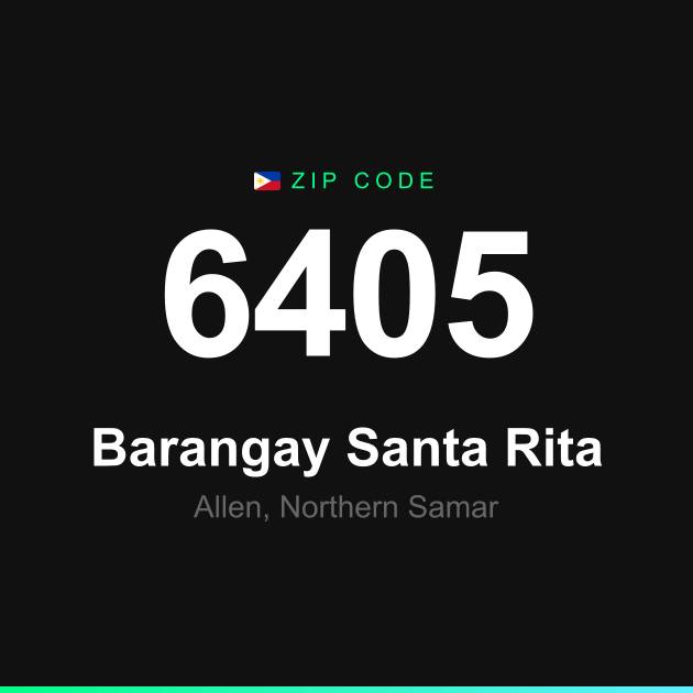 Shareable ZIP code 6405 card for Barangay Santa Rita