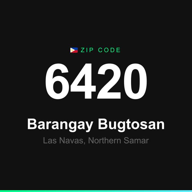 Shareable ZIP code 6420 card for Barangay Bugtosan