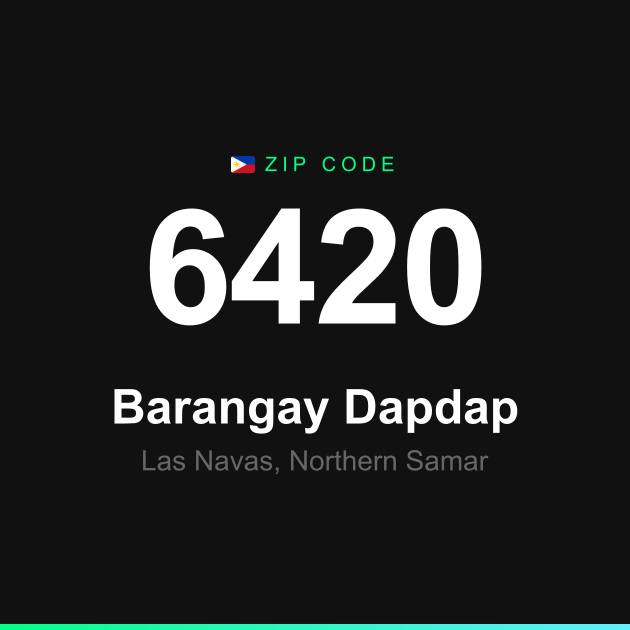 Shareable ZIP code 6420 card for Barangay Dapdap