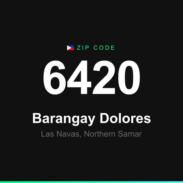 Shareable ZIP code 6420 card for Barangay Dolores