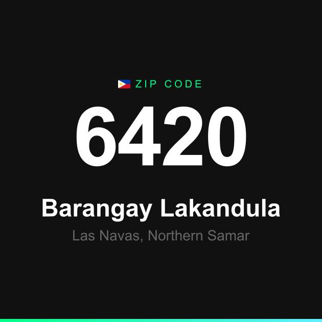 Shareable ZIP code 6420 card for Barangay Lakandula