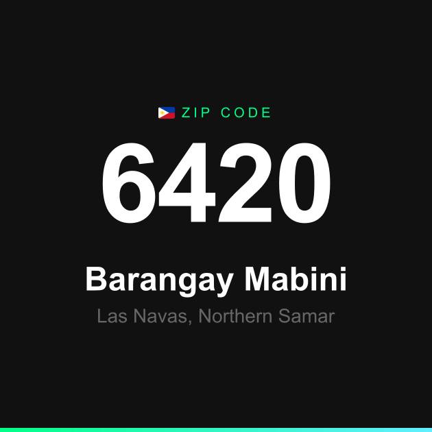 Shareable ZIP code 6420 card for Barangay Mabini