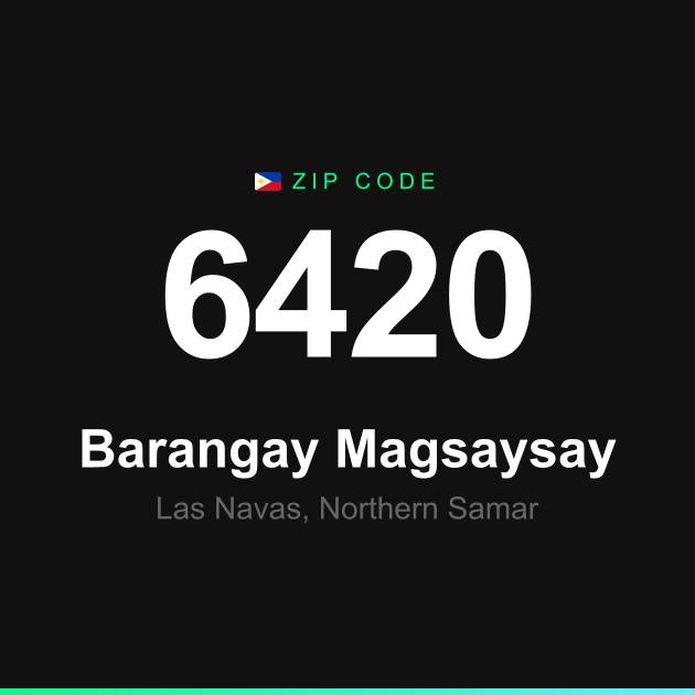 Shareable ZIP code 6420 card for Barangay Magsaysay