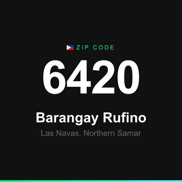 Shareable ZIP code 6420 card for Barangay Rufino