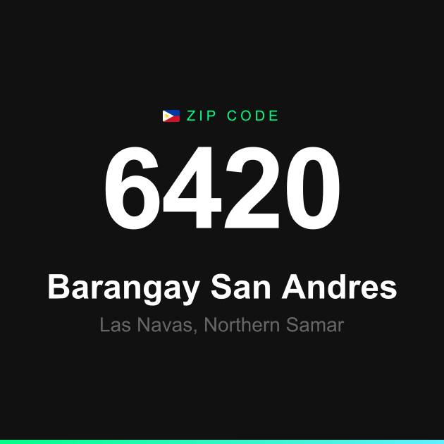 Shareable ZIP code 6420 card for Barangay San Andres