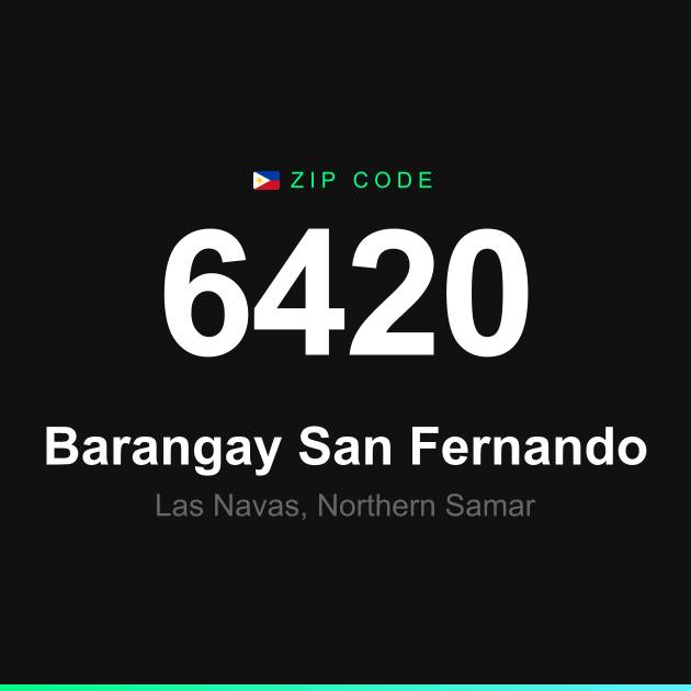 Shareable ZIP code 6420 card for Barangay San Fernando