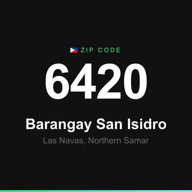 Shareable ZIP code 6420 card for Barangay San Isidro