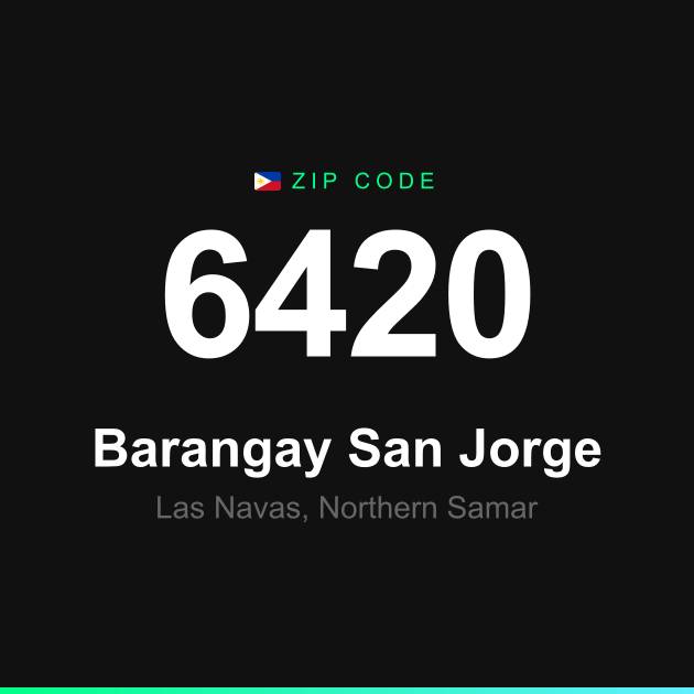 Shareable ZIP code 6420 card for Barangay San Jorge