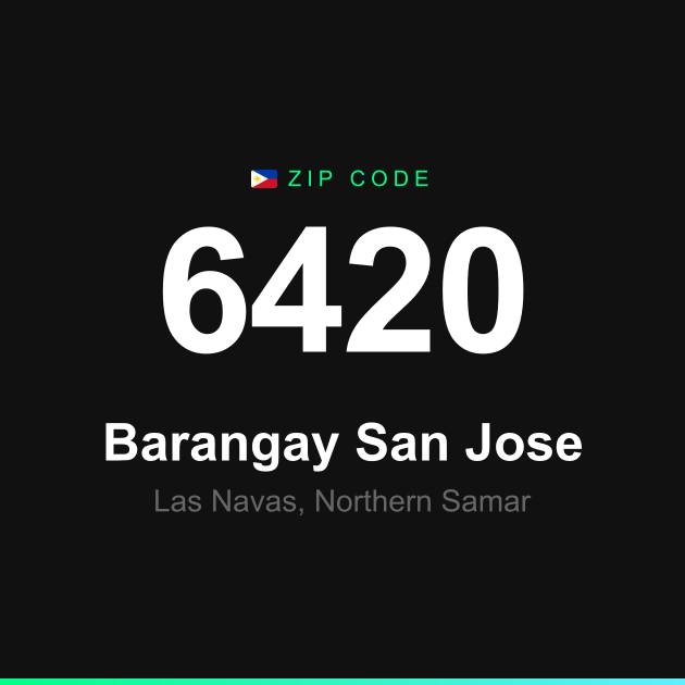 Shareable ZIP code 6420 card for Barangay San Jose