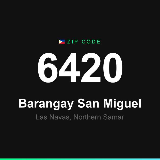 Shareable ZIP code 6420 card for Barangay San Miguel