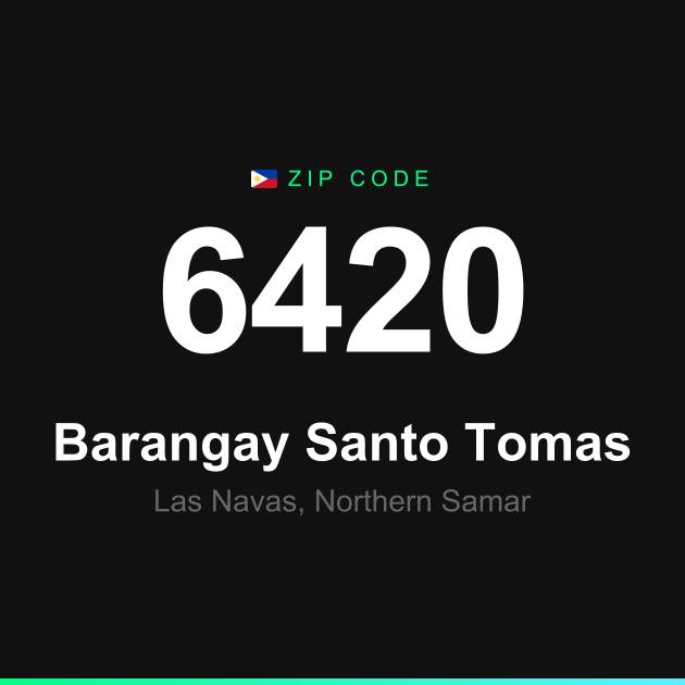 Shareable ZIP code 6420 card for Barangay Santo Tomas