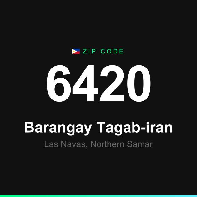 Shareable ZIP code 6420 card for Barangay Tagab-iran