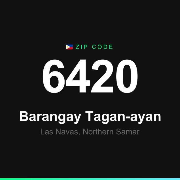 Shareable ZIP code 6420 card for Barangay Tagan-ayan