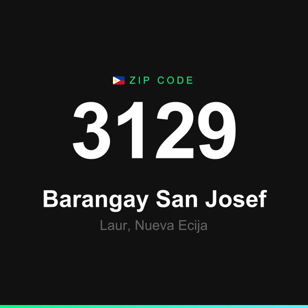 Shareable ZIP code 3129 card for Barangay San Josef