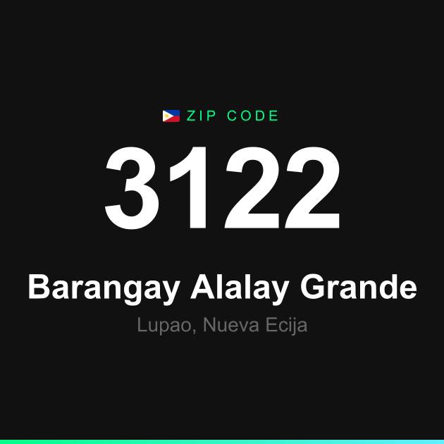 Shareable ZIP code 3122 card for Barangay Alalay Grande