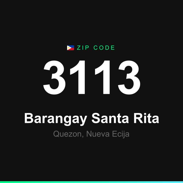 Shareable ZIP code 3113 card for Barangay Santa Rita