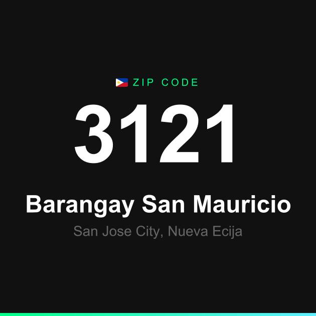 Shareable ZIP code 3121 card for Barangay San Mauricio