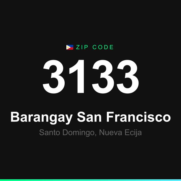 Shareable ZIP code 3133 card for Barangay San Francisco