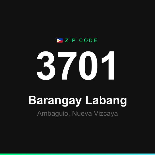 Shareable ZIP code 3701 card for Barangay Labang