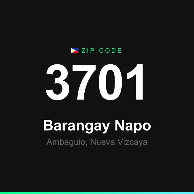Shareable ZIP code 3701 card for Barangay Napo