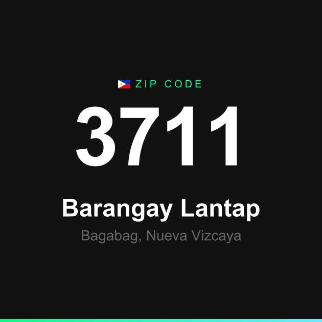 Shareable ZIP code 3711 card for Barangay Lantap