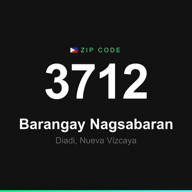 Shareable ZIP code 3712 card for Barangay Nagsabaran