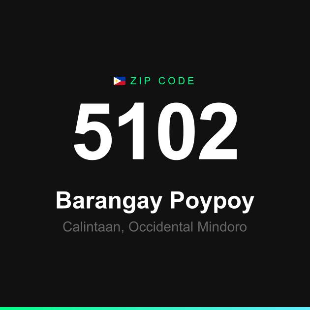 Shareable ZIP code 5102 card for Barangay Poypoy