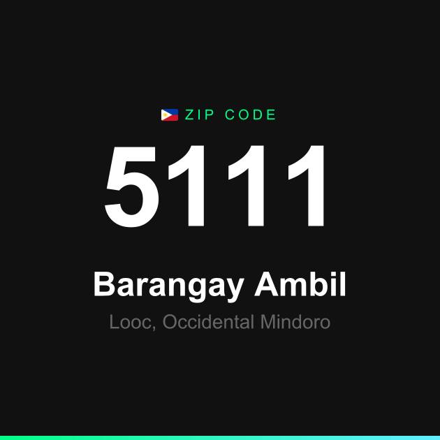 Shareable ZIP code 5111 card for Barangay Ambil