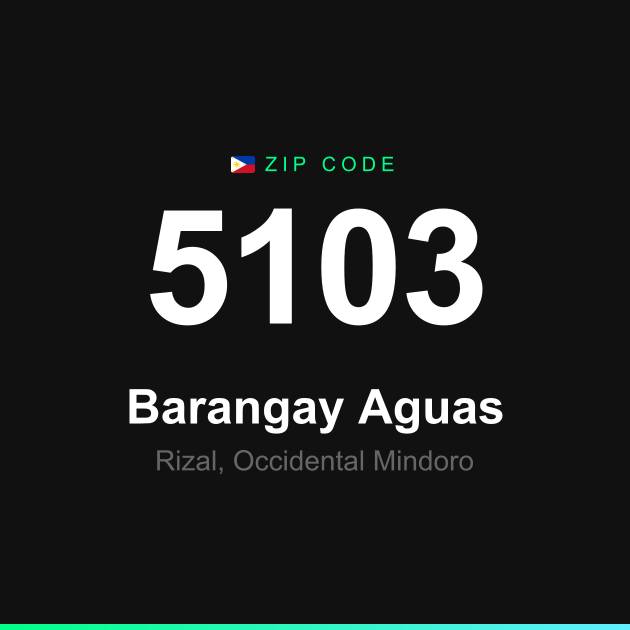 Shareable ZIP code 5103 card for Barangay Aguas