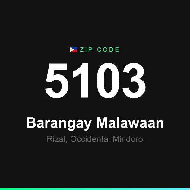 Shareable ZIP code 5103 card for Barangay Malawaan