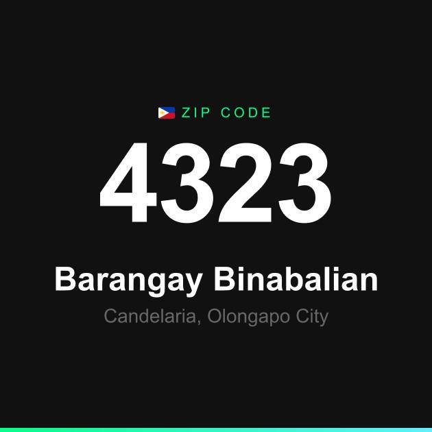 Shareable ZIP code 4323 card for Barangay Binabalian