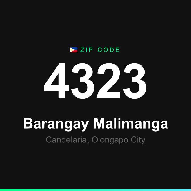 Shareable ZIP code 4323 card for Barangay Malimanga