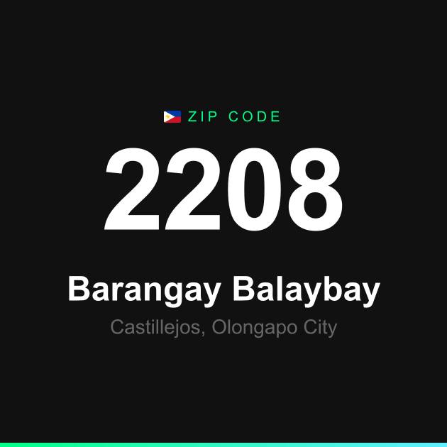 Shareable ZIP code 2208 card for Barangay Balaybay