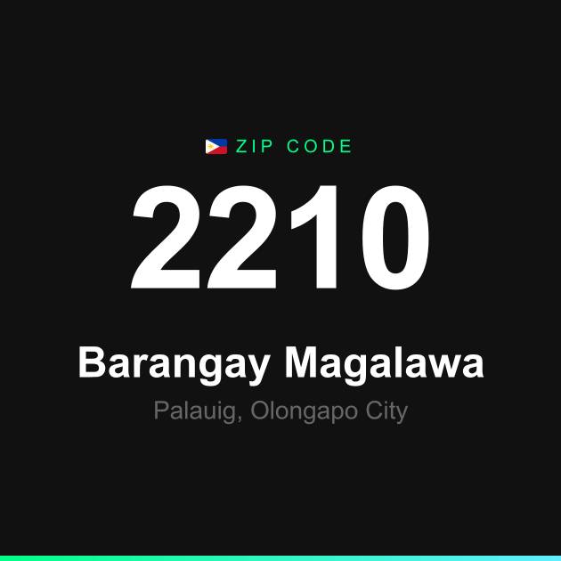 Shareable ZIP code 2210 card for Barangay Magalawa